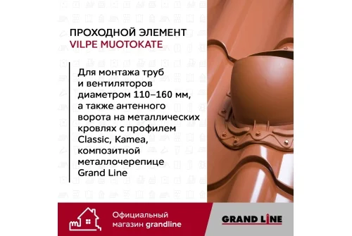 Элемент проходной Vilpe Muotokate кирпичный