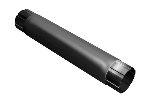 Труба круглая соединительная GL PU 90 мм 1 м RAL 9005 черный