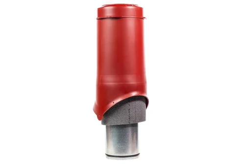 Выход вентиляции Krovent Pipe-VT 125 изолированный красный