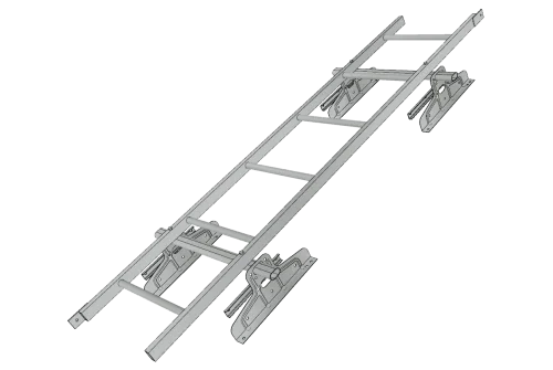 Лестница кровельная под фальц RAL 9006 (1,92м)