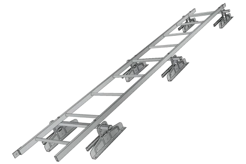 Лестница кровельная под фальц RAL 7004 (3м)