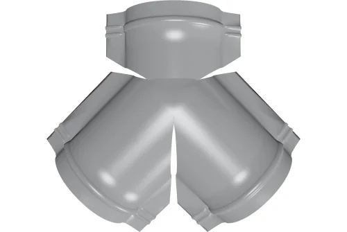 Тройник Y конька полукруглого 0,5 Satin с пленкой RAL 7004 сигнальный серый