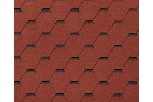 Черепица гибкая RoofShield Фемили Лайт Стандарт красный с оттенением – Столица крыш