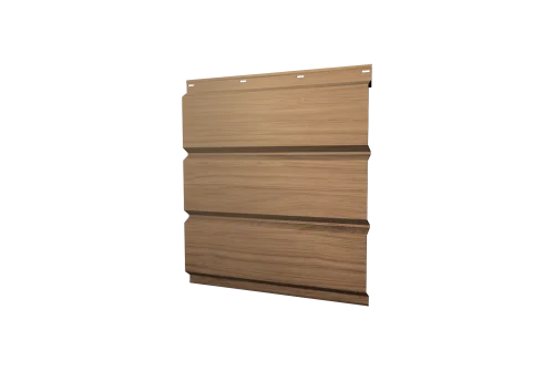 Софит металлический Grand Line без перфорации 0,45 Print Elite с пленкой Honey Wood TwinColor
