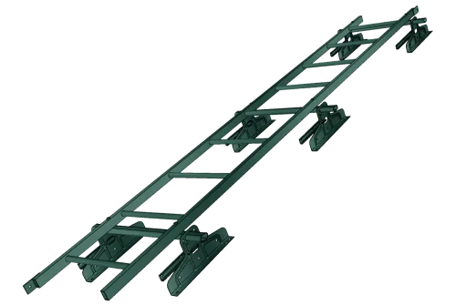 Лестница кровельная под фальц RAL 6005 (3м)