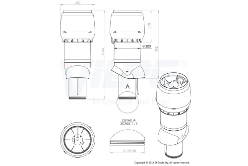 Вентилятор Vilpe Eсo250P 200/500 зеленый