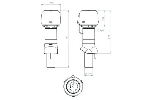 Вентилятор Vilpe Eco110P 110/500 серый