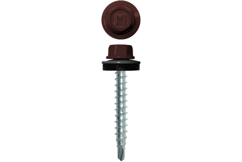 Саморез кровельный Daxmer 4,8х35 RAL 3009 (250) сверло №1