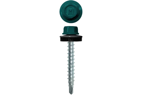Саморез кровельный Daxmer 4,8х35 RAL 5021 (250) сверло №1