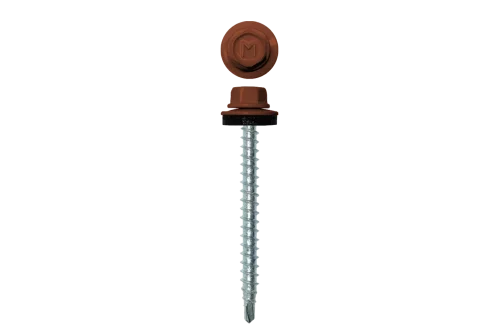Саморез кровельный Daxmer 4,8х50 RAL 8004 (150) сверло №1
