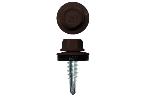 Саморез по металлу Daxmer 4,8х19 RAL 8017 (250) сверло №2