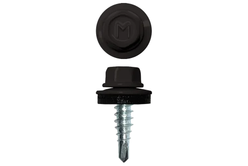 Саморез по металлу Daxmer 4,8х19 RAL 8019 (250) сверло №2