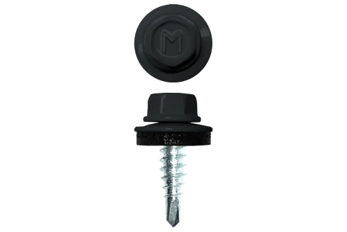 Саморез по металлу Daxmer 4,8х19 RAL 7021 (250) сверло №2