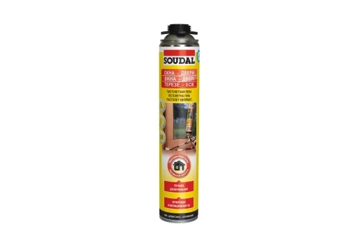 Soudal Желтая пистолетная пена 50 12х750мл (113986)