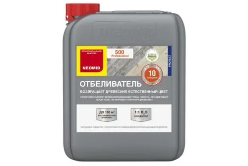 Отбеливатель NEOMID 500 для древесины 5кг 1:1 (канистра)