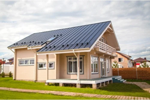 Кликфальц Grand Line 0,45 Drap с пленкой на замках RAL 7024 мокрый асфальт – Столица крыш