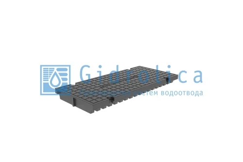 Крышка глухая для лотка водоотводного Gidrolica Pro КЛ-20.23,8.50 - пластиковая, кл. С250 (526)