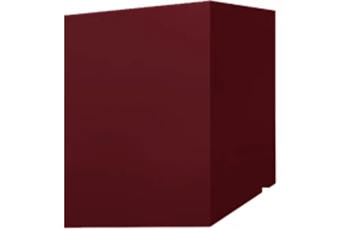 Кожух скатный д900/ш500/в1-1530/в2-1060 0,5 Satin с пленкой RAL 3005 красное вино