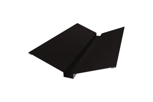 Планка ендовы верхней 115х30х115 0,45 PE с пленкой RAL 9005 черный (3м)