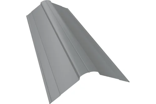 Планка конька фигурного 100x100 0,45 PE с пленкой RAL 7004 сигнальный серый (2м)