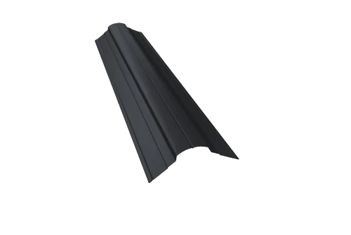 Планка конька фигурного 70x70 0,45 PE с пленкой RAL 7024 мокрый асфальт (3м)