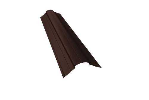 Планка конька фигурного 70x70 0,5 Satin с пленкой RAL 8017 шоколад (2м)