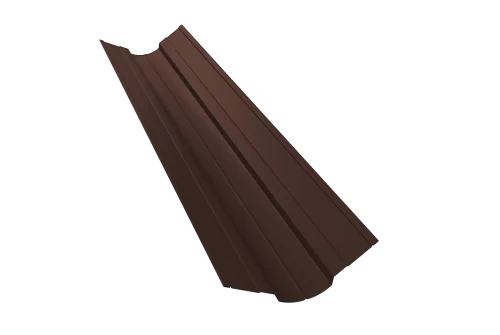 Планка ендовы верхней фигурной 70x70 0,45 Drap ST RAL 8017 шоколад (3м)