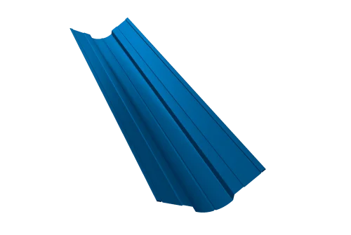 Планка ендовы верхней фигурной 70x70 0,5 Satin с пленкой RAL 5005 сигнальный синий (3м)