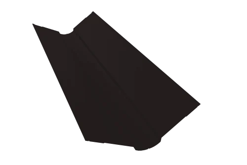 Планка ендовы верхней фигурной 100x100 0,45 Drap TX RAL 9005 черный (2м)