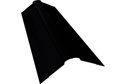 Планка конька фигурного 100x100 0,45 Drap TX RAL 9005 черный (3м)