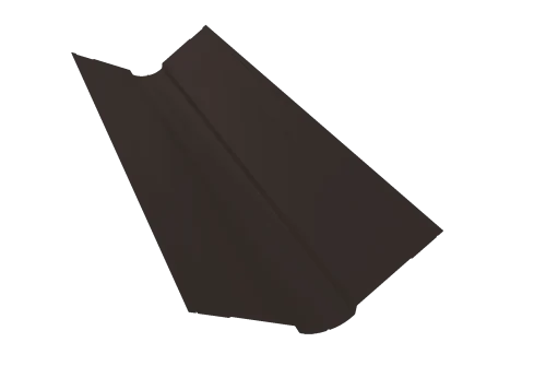 Планка ендовы верхней фигурной 100x100 0,45 Drap TX RR 32 темно-коричневый (2м)