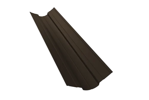Планка ендовы верхней фигурной 70x70 0,45 Drap TX RR 32 темно-коричневый (2м)