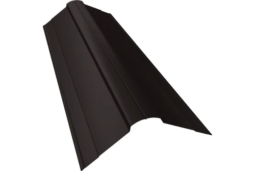 Планка конька фигурного 100x100 0,45 Drap TX RR 32 темно-коричневый (2м)