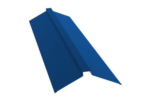 Планка конька плоского 150х40х150 0,4 PE с пленкой RAL 5005 сигнальный синий (3м)