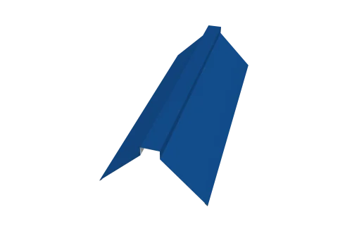 Планка конька плоского 175х50х175 0,4 PE с пленкой RAL 5005 сигнальный синий (2м)