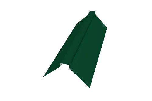 Планка конька плоского 175х50х175 0,4 PE с пленкой RAL 6005 зеленый мох (2м)