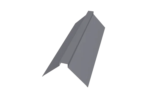 Планка конька плоского 175х50х175 0,5 Satin с пленкой RAL 7004 сигнальный серый (3м)