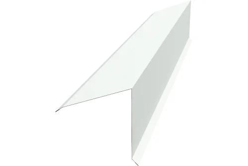 Планка конька односкатной кровли 160x160 0,45 PE с пленкой RAL 9003 сигнальный белый (3м)