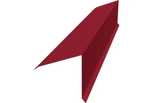 Планка конька односкатной кровли 160x160 0,45 PE с пленкой RAL 3003 рубиново-красный (2м)