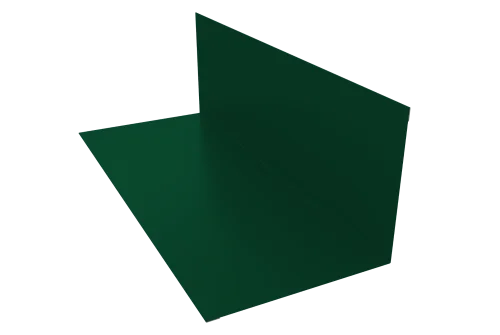 Планка примыкания 130х160мм 0,5 Satin с пленкой RAL 6005 зеленый мох (2м)