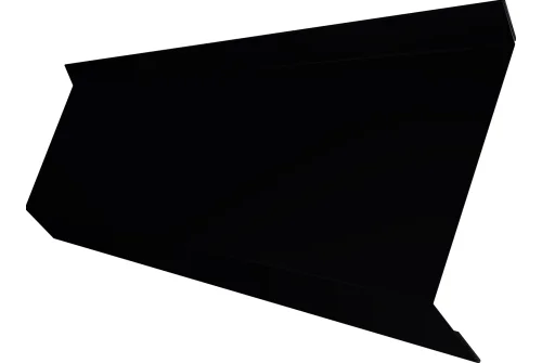 Планка примыкания в штробу 60 0,45 Drap RAL 9005 черный (3м)