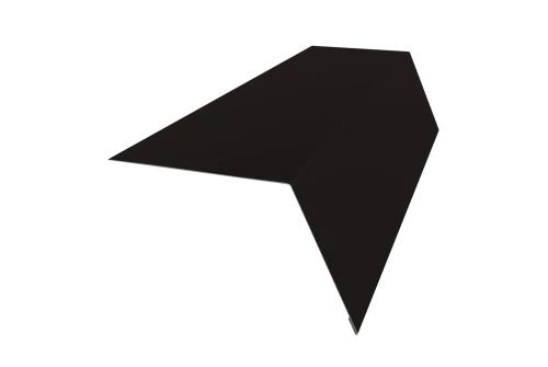 Планка карнизная широкая 100х85 0,5 Satin с пленкой RAL 9005 черный (3м)