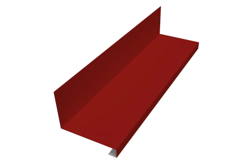 Планка примыкание нижнее к трубе для Кликфальц Pro 0,45 PE с пленкой RAL 3011 коричнево-красный (3м)
