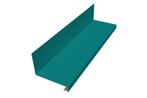 Планка примыкание нижнее к трубе для Кликфальц Pro 0,45 PE с пленкой RAL 5021 водная синь (2м)