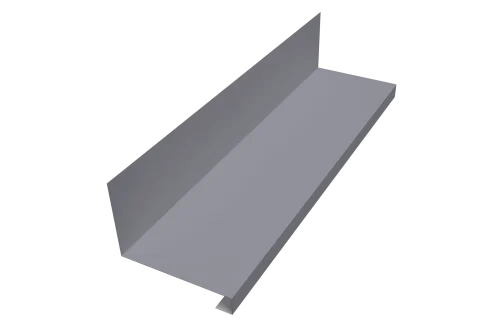 Планка примыкание нижнее к трубе для Кликфальц Pro 0,7 PE с пленкой RAL 7004 сигнальный серый (2м)