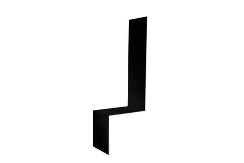 Планка примыкание боковое фальц 0,5 Satin с пленкой RAL 9005 черный (2м)