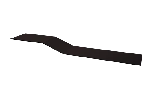 Планка крепежная фальц 0,45 PE с пленкой RAL 9005 черный (3м)