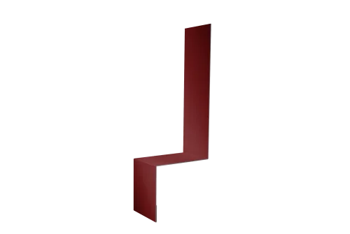 Планка примыкание боковое фальц 0,5 Satin с пленкой RAL 3011 коричнево-красный (3м)