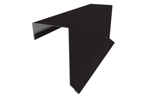 Планка торцевая кровельная фальц 65х97 0,45 PE с пленкой RAL 9005 черный (3м)