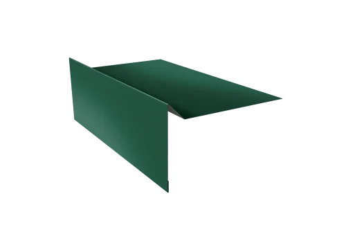 Планка ветровая для мягкой кровли простая 100х20х100 0,45 PE с пленкой RAL 6005 зеленый мох (2м)